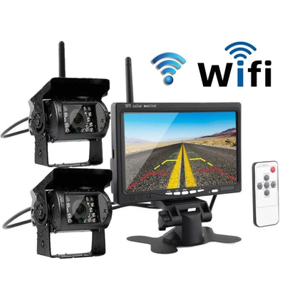 7inch Wireless Reversing Car display - two-routes-7inch-2-buses