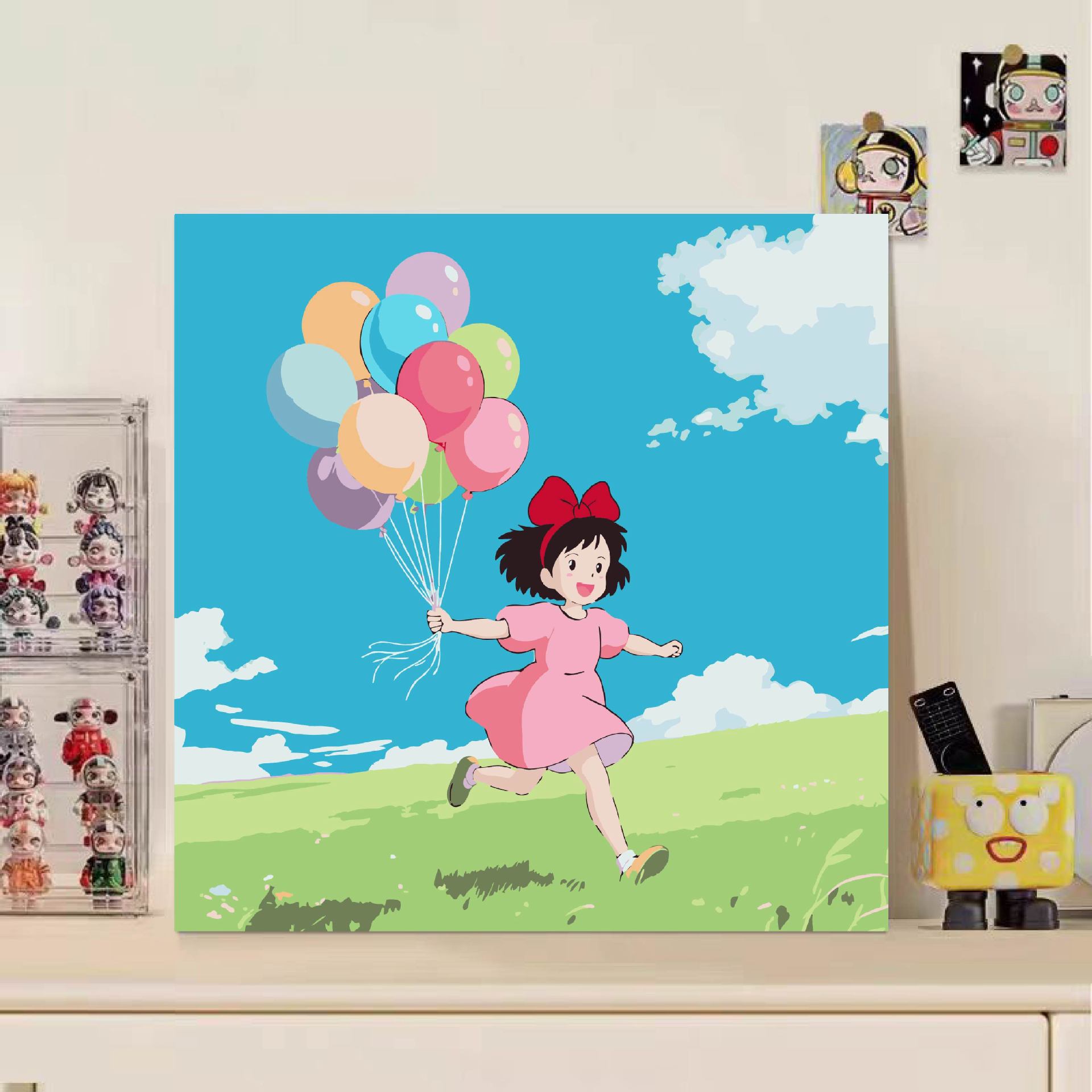 Niños didiy pintura digital acrílico relleno de pintura de dibujos animados pintura de pintura a mano 20 * 20