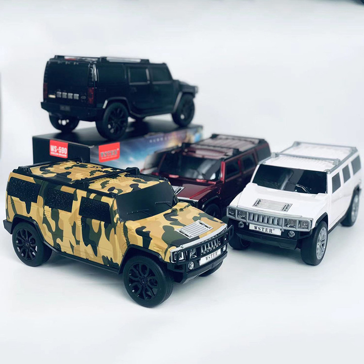 Mini Car Sports Car Model Bluetooth Speaker WS-590 Subwoofer Wireless Bluetooth Audio Large Volume Small Steel Gun