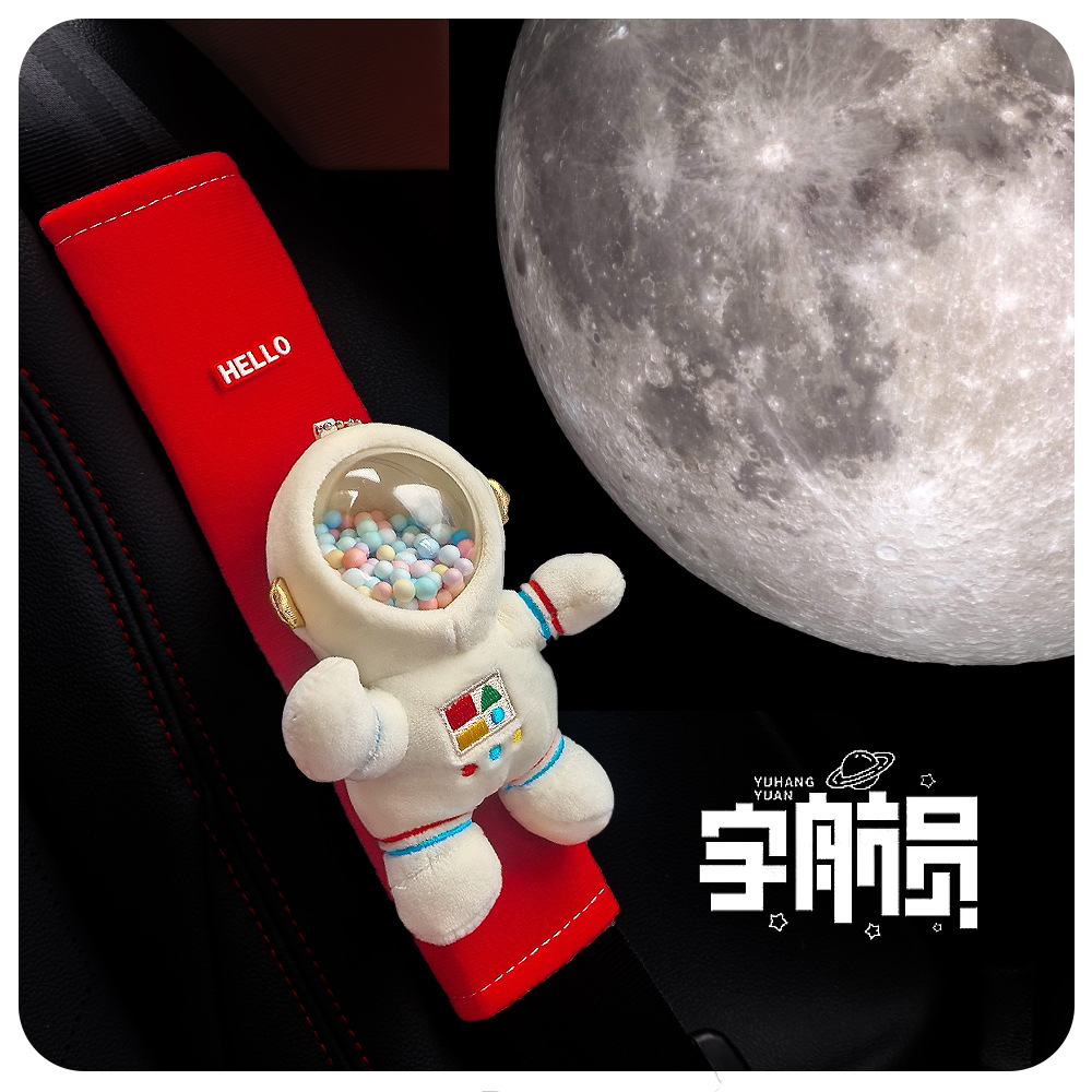 Car Seat Belt Cover Shoulder Pad Cute Plush Cartoon Car Seat Belt Decoration Car Shoulder Strap Shoulder Pad for Women