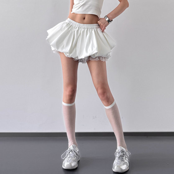 Hot Girl Pleated Bud Skirt Women's 2025 New Design Sense Low Waist Slim-fit Short Skirt A- line Skirt Pants