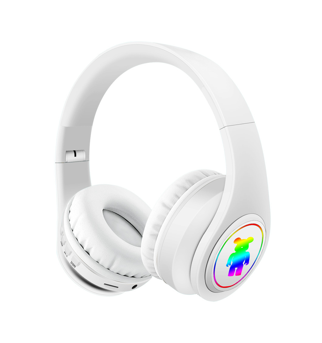 Auriculares Bluetooth 5,0 fábrica nuevo LED música nota con luz auriculares macaron color estéreo auriculares inalámbricos