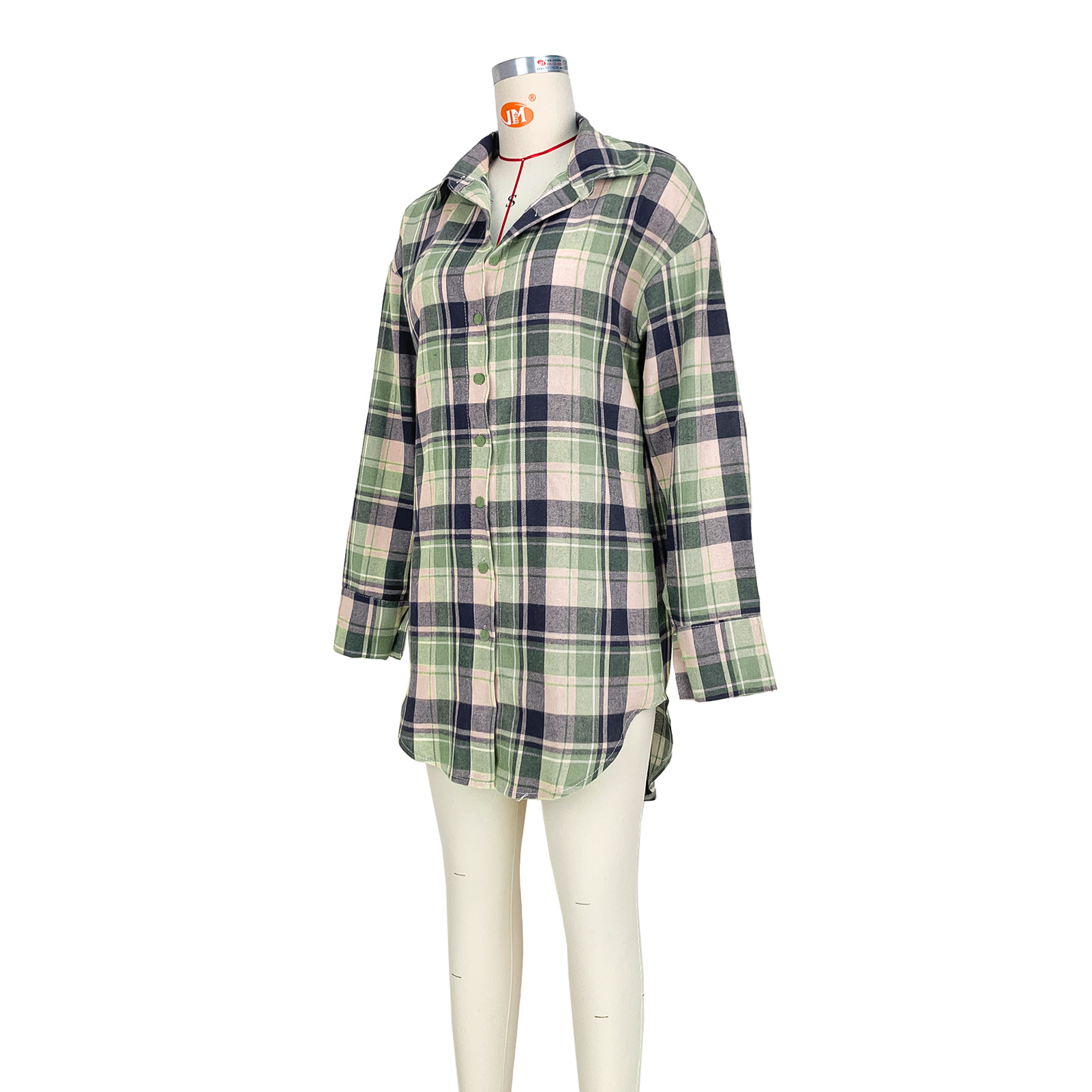 Women Clothing Comfortable Cotton Plaid Coat Shirt Dress 9 Women Clothing Comfortable Cotton Plaid Coat Shirt Dress