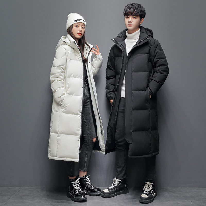 Demi-season long down jacket for men and women for leisure