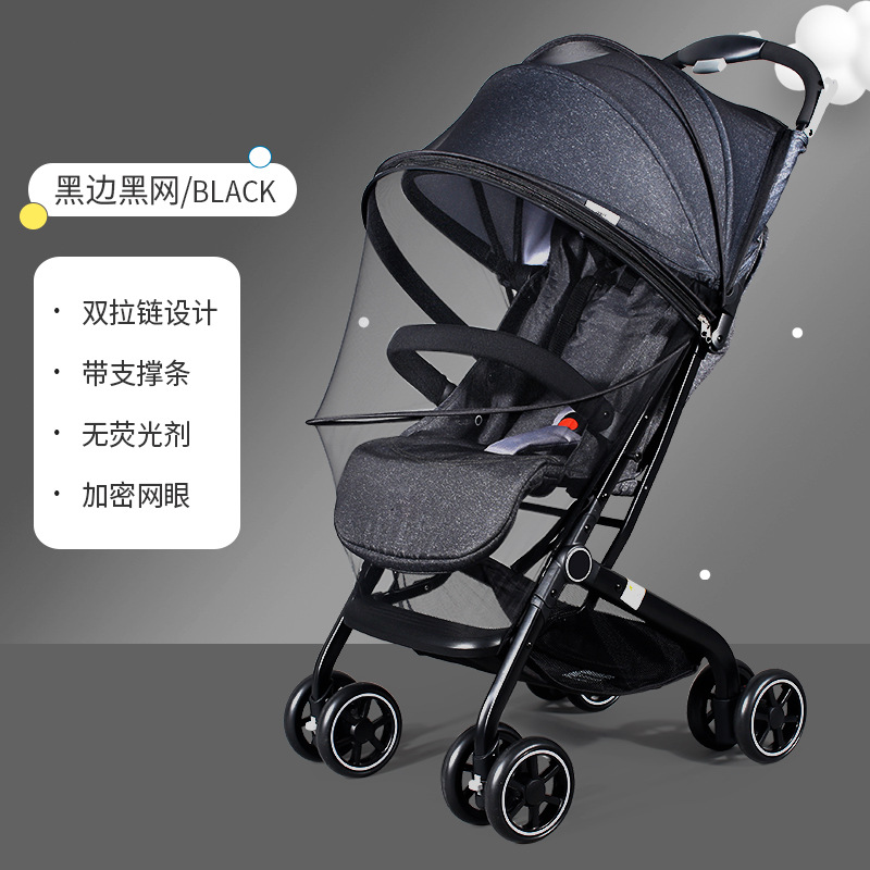 Cochecito de bebé mosquitera cubierta completa cifrado universal Carro de alto paisaje anti-mosquitero bebé paraguas coche mosquitera verano