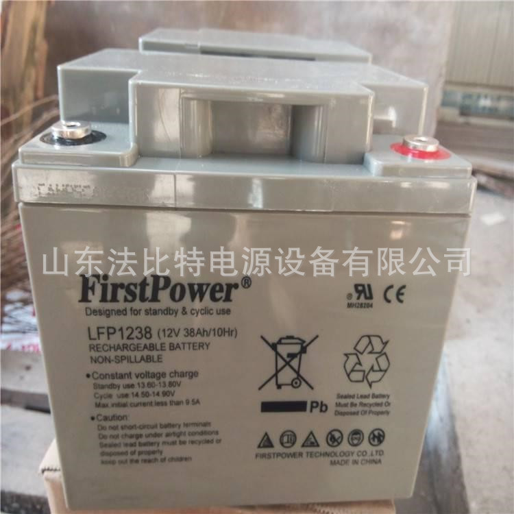 武汉一电阀控式蓄电池LFP1238免维护12V38AH消防器材 一电LFP1238