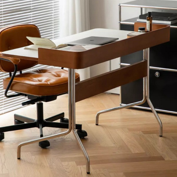 Vintage Bauhaus Desk Home Small Apartment Workbench Learning Desk Simple Computer Desk