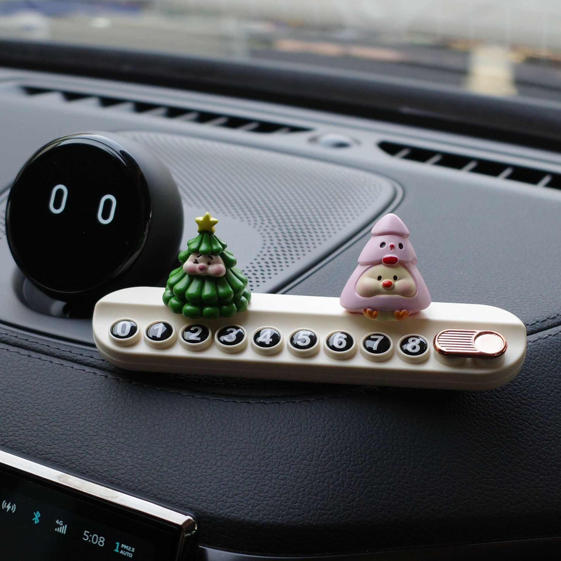 Placa de estacionamiento + decoración del árbol de Navidad dos