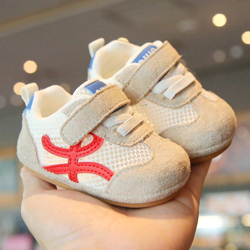 Baby sandals men's summer toddler shoes 01-2 years old baby non-slip soft-soled baby net shoes female baby shoes