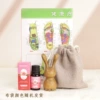Massager green sandalwood, cloth bag, oil