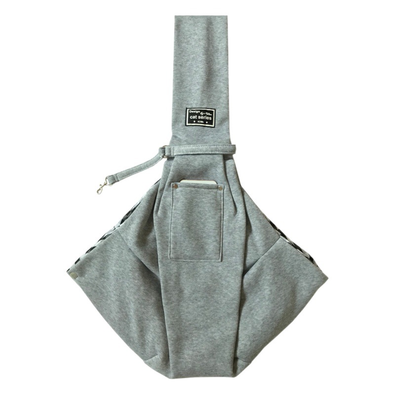 Comercio al por mayor plegable portátil transpirable gris bolsa de mensajero del animal doméstico Teddy Bomei viaje perro suave mochila