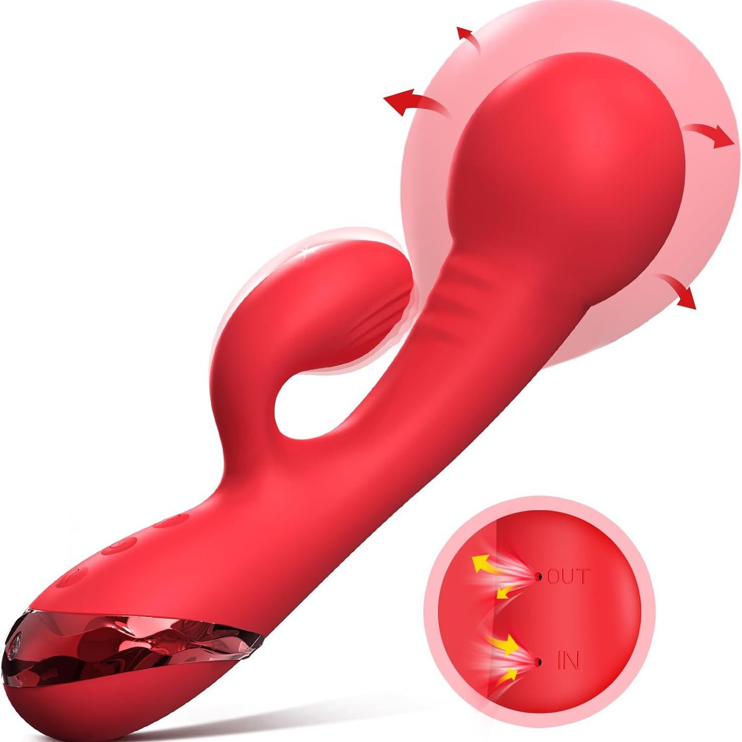 Inflatable Vibrator For Women With 10 Intensity Strong Vibration_voghion.com