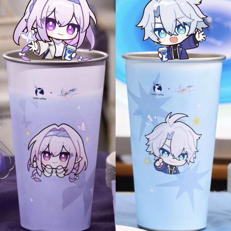崩坏星穹铁道联名冷变杯白厄遐蝶不锈钢冷变杯水杯情侣杯|undefined