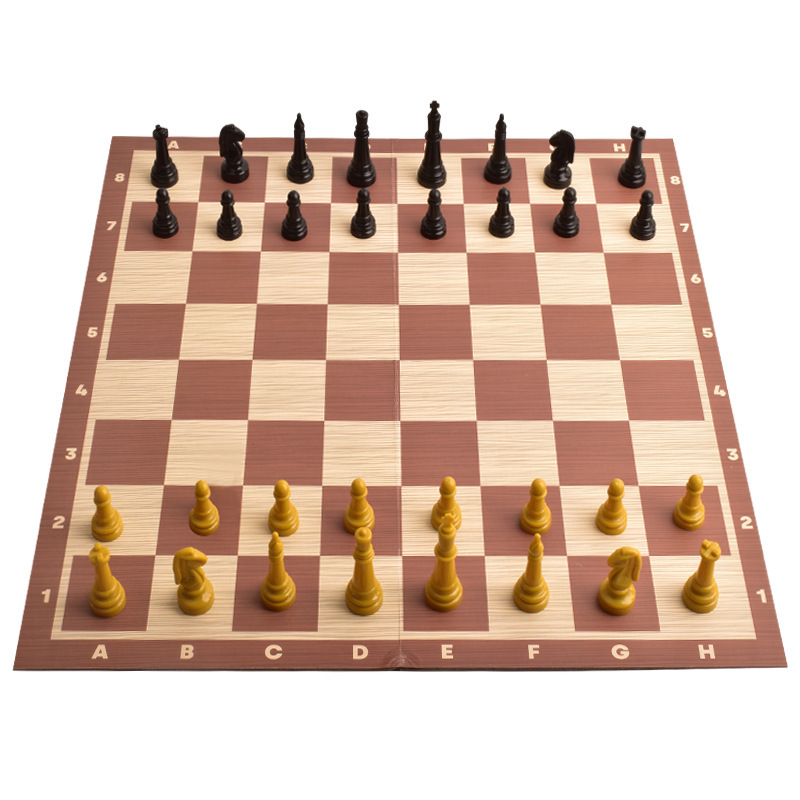 Ajedrez portátil plegable, juego de mesa educativo para niños y adultos, tablero compacto de viaje