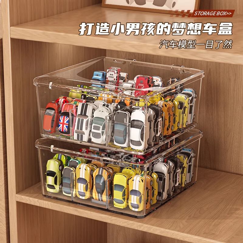 Toy Car Model Storage Box Desktop Flip 1:64 Hot Wheels Tomeka Children's Car Display Box