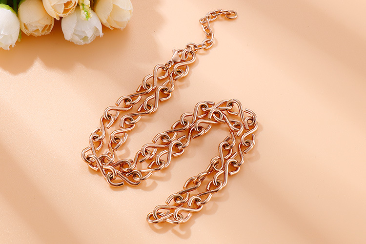 18K Gold Plated Plating Material Necklace Classification PVD Coated 18K Gold Plated Letter Titanium Steel Fashion Waterproof Non Tarnish Titanium Steel Necklace