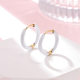 Summer colorful golden stainless steel 2X12 round line open color glue earrings anti-allergic titanium steel earrings