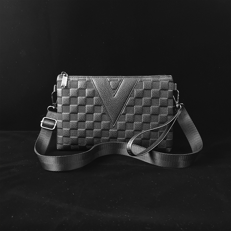 Kuaishou celebridad Wu Di Tianou mismo estilo de negocios en relieve bolso de los hombres espíritu Guy billetera bolsa social bolso de los hombres de moda