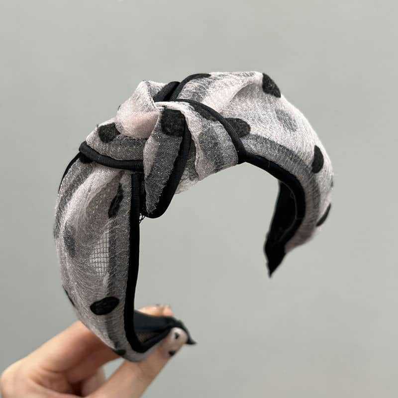 メッシュ水玉ヘッドバンドつば広大人の甘いヘアピンハイスカル洗顔圧力ヘアヘッドバンド韓国インターネット有名人のヘアアクセサリー卸売