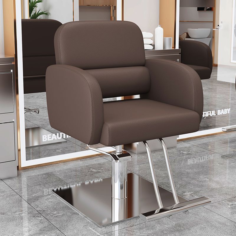 La nueva silla de peluquería simple e innovadora, la silla de peluquería teñida en permanente se puede levantar y levantar, la silla de peluquería giratoria, la silla de corte para el cabello