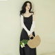 French Green dress Spring and Summer 2025 New High-end Feeling Temperament Beautiful Super Fairy Sling Cardigan Two-piece Suit