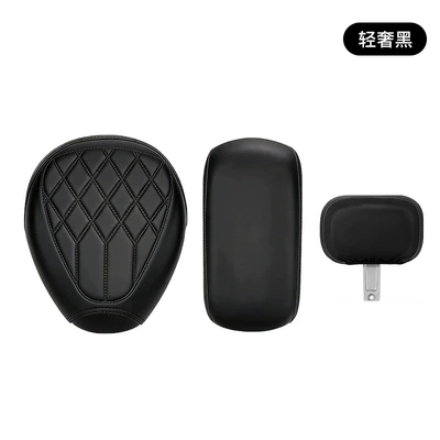 Electric car cushion: insulated electric bike seat - luxury-black-water-drop-embossing-three-piece-set