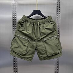 レトロマルチポケットカーゴショーツメンズトレンディな夏薄いルーズストレートカジュアルアウターパンツトレンド