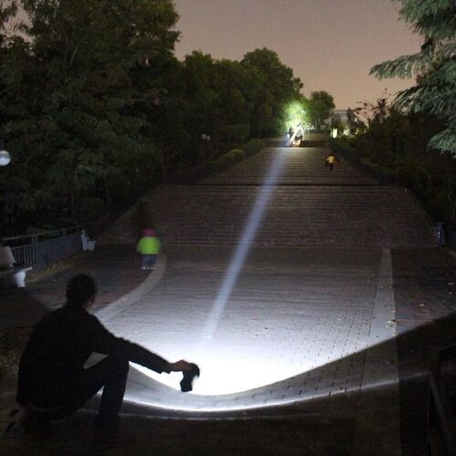 Jiuliang strong light flashlight LED rechargeable outdoor camping long-beam patrol fire emergency portable searchlight