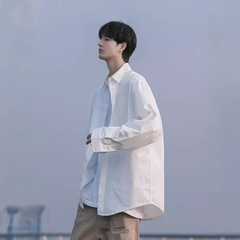 日系city boy少年感シャツメンズvibeトレンドゆったりカジュアル高級感長袖シャツジャケット