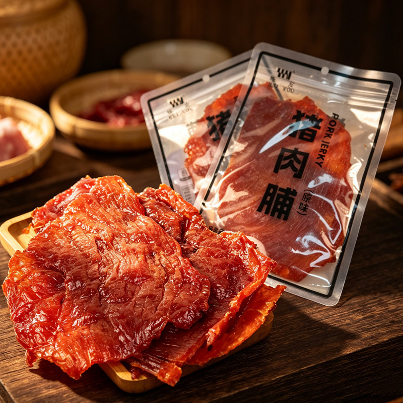 味友80克原味猪肉脯烘烤大片美味解馋零食肉脯休闲肉类小吃批发