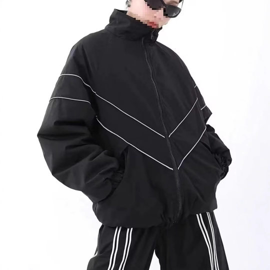 2024 Spring and Autumn Pi Handsome Jacket Men's Ins High Street Tide Brand Hong Kong Style Japanese Style Harajuku Style Korean Style Fashionable Loose Jacket