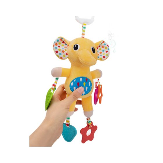 Baby bed bell rattle baby carriage stroller wind chime toy baby car safety seat pendant comfort doll