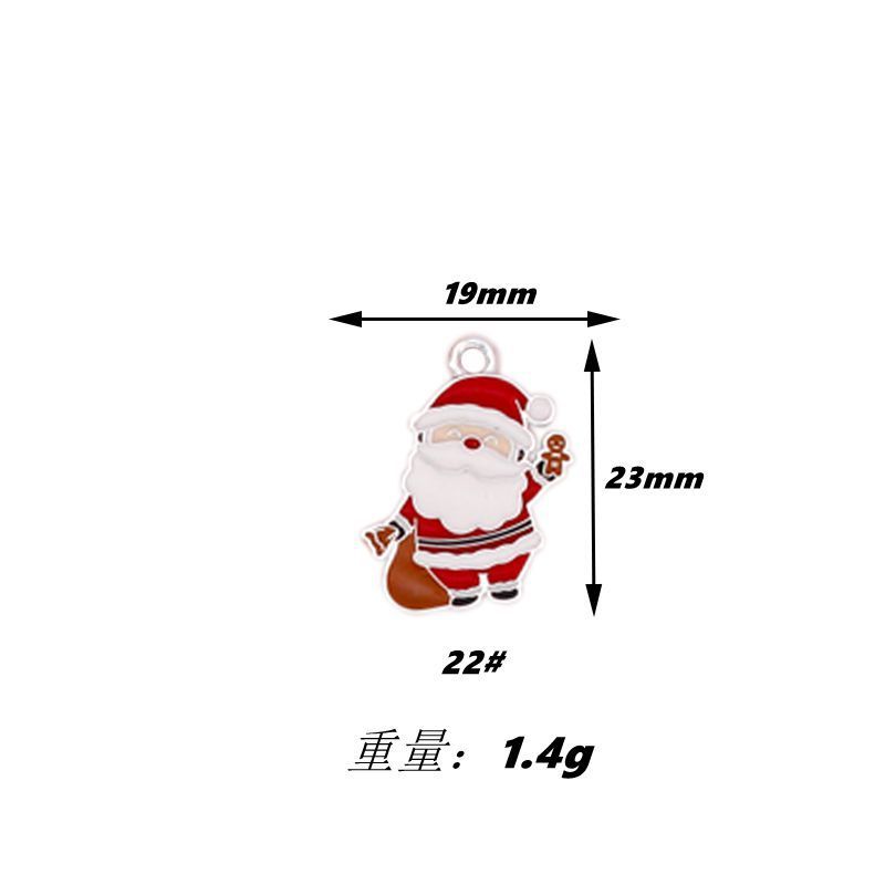クリスマス漫画 DIY 合金ドリップオイルゴールデンホワイト K サンタクローススノーフレークヘラジカクリスマス猫アクセサリー|undefined