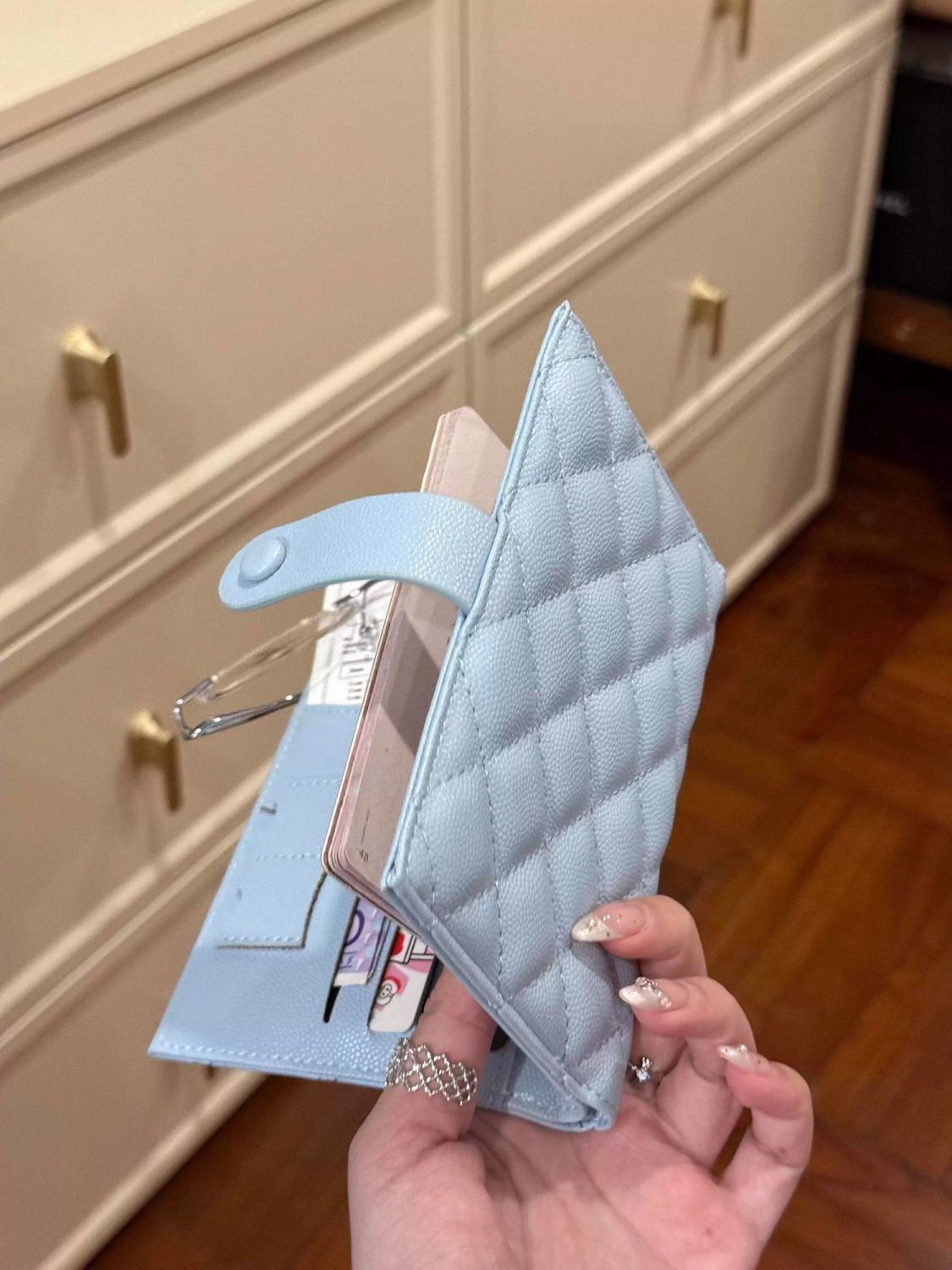 Passport Holder Wallet Combination Travel Abroad Passport Invoice Storage Women's Lightweight Compact Passport Wallet All-in-One
