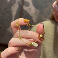 2025新型フラッシュ砕氷氷瓢箪ブレスレット女古法ハンマー砕金ファッション百合小瓢箪手飾り