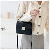 Shoulder bag, fashionable woven design lock, chain, 2021 collection, autumn, trend of season