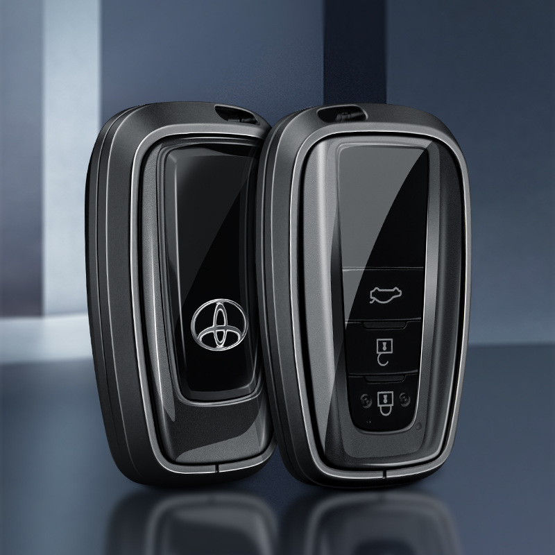 適用於豐田漢蘭達鑰匙套雷凌卡羅拉榮放RAV4奕澤凱美瑞車塞納包扣