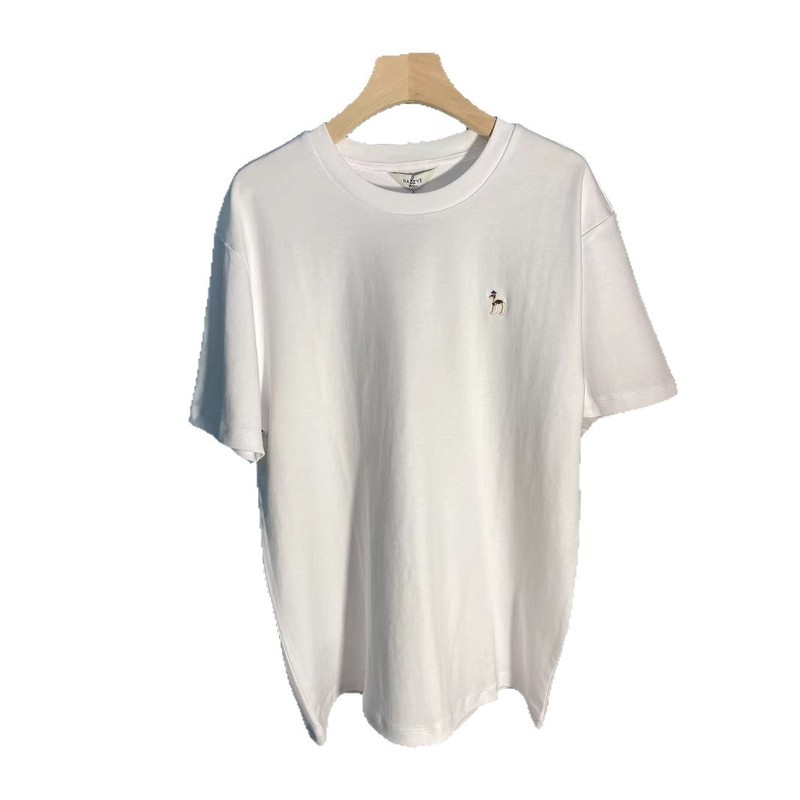 Hazzys Haggis 2025 夏新作 メンズ カジュアル スモール ロゴ ベーシック ホワイト 半袖 Tシャツ|undefined