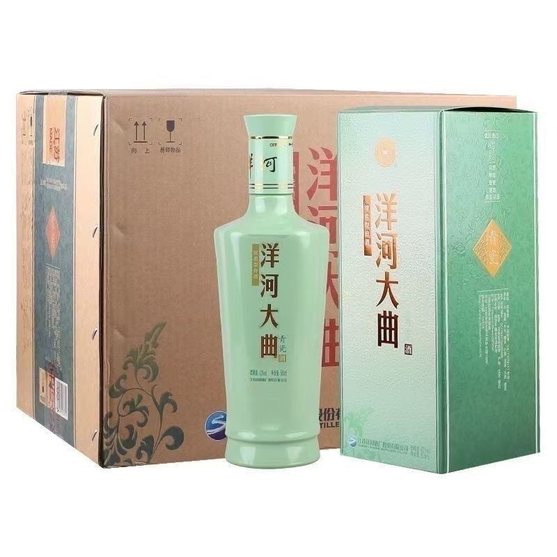 洋.河大曲浓香型纯粮食白酒52度500ml*6瓶整箱包邮