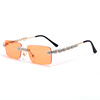 Retro square marine sunglasses handmade, suitable for import, European style