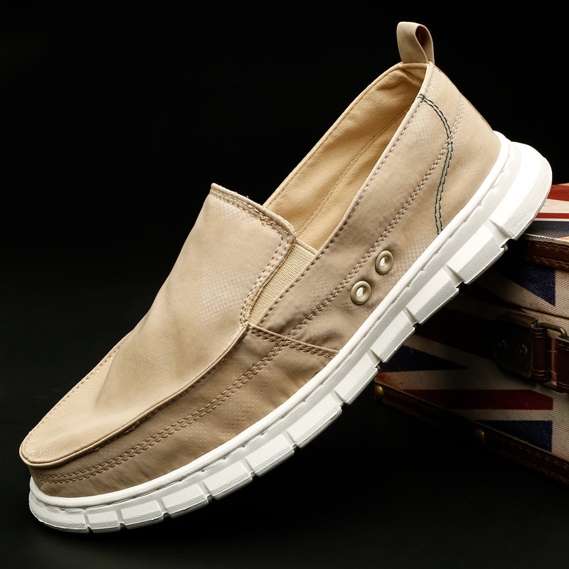 Fengbu 3069 Men's Canvas Shoes Casual Ice Silk Cloth Shoes Breathable Sneakers Fashionable All-match Trendy Shoes Low-cut Cloth Shoes