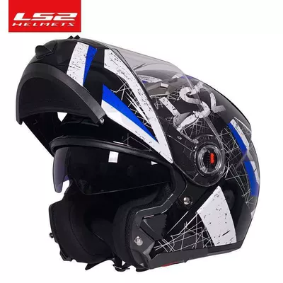 Motorcycle Helmet Headset — Anti-Fog, Bluetooth, All-Season Model 370 - dual-lens-flip-up-helmet-black-orchid-combat-iron-l