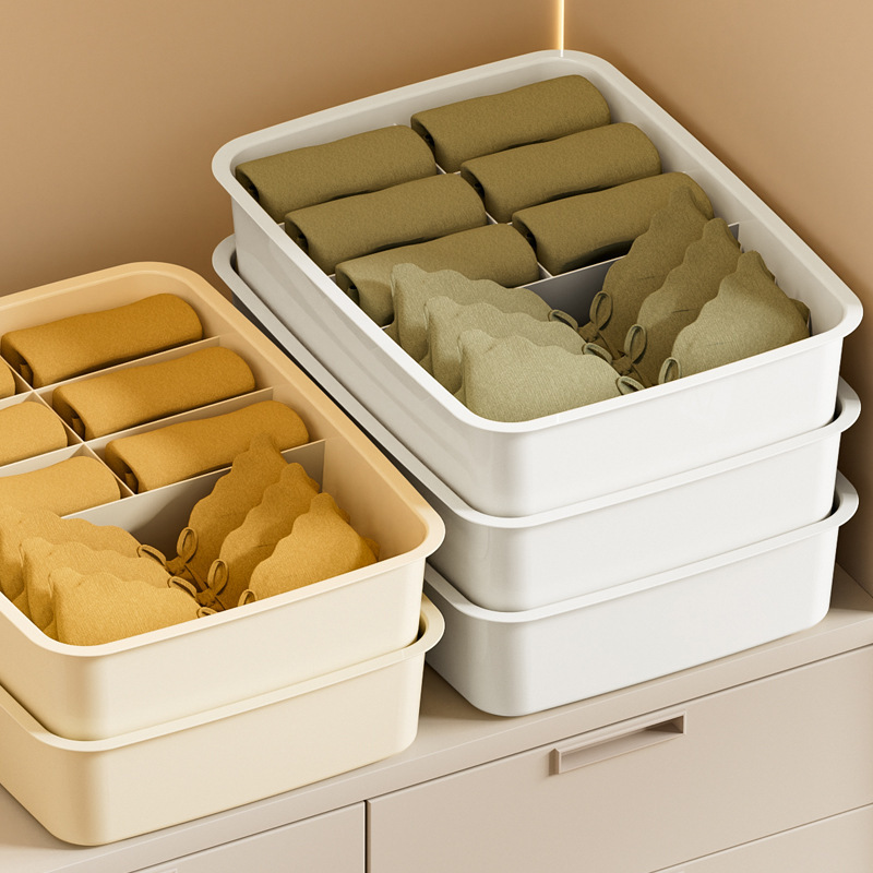 下着収納ケース家庭用靴下下着整理箱肌着ブラジャー引き出し式分格収納神器|undefined