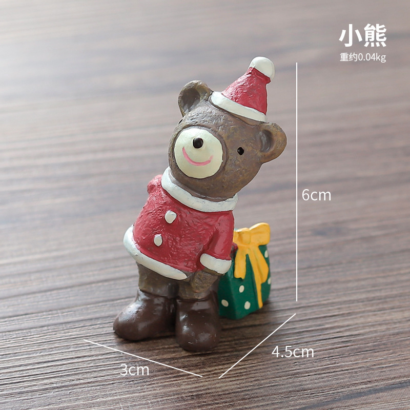 卸売りサンタクロース雪だるまヘラジカのデスクトップクリスマス雰囲気装飾装飾クリスマス樹脂振り子撮影道具|undefined