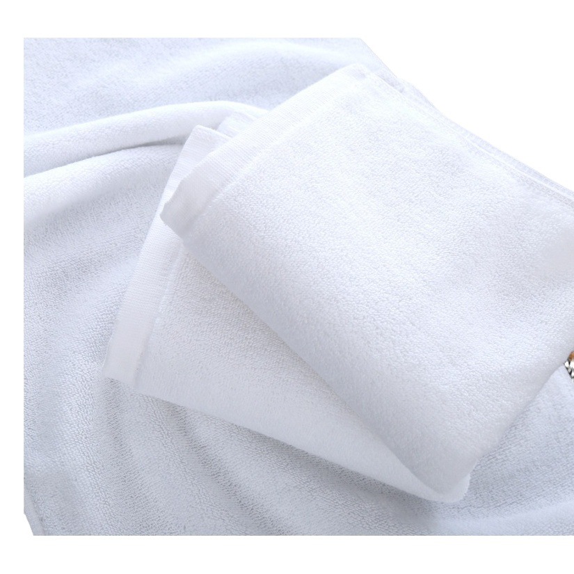 Hotel Towel Pure Cotton Wholesale Thickeneded Pure Cotton Towel Hot Spring Steaming Hotel B&B Beauty Salon White Towel