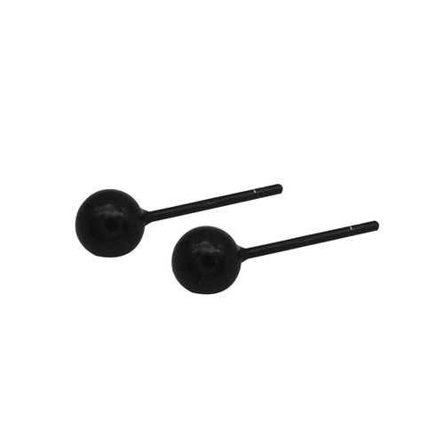 Simple glossy frosted round bead earrings s925 sterling silver temperament personality women's bean earrings INS Korean style jewelry