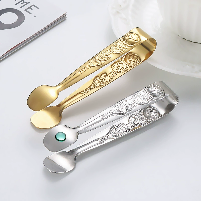 Food tongs stainless steel for living room, ice cubes, towel, stainless steel AISI 304