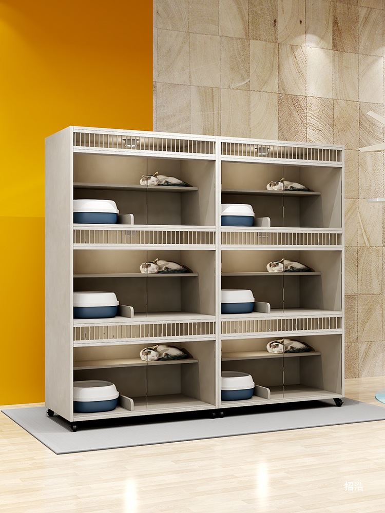 壮实说猫猫柜实木三层猫笼子猫窝猫宠物店繁育寄养笼产房猫舍