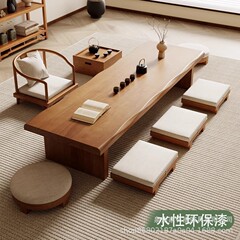 民宿寂風畳茶卓日本式茶卓黒色異形茶卓禅意低泡茶卓座地卓