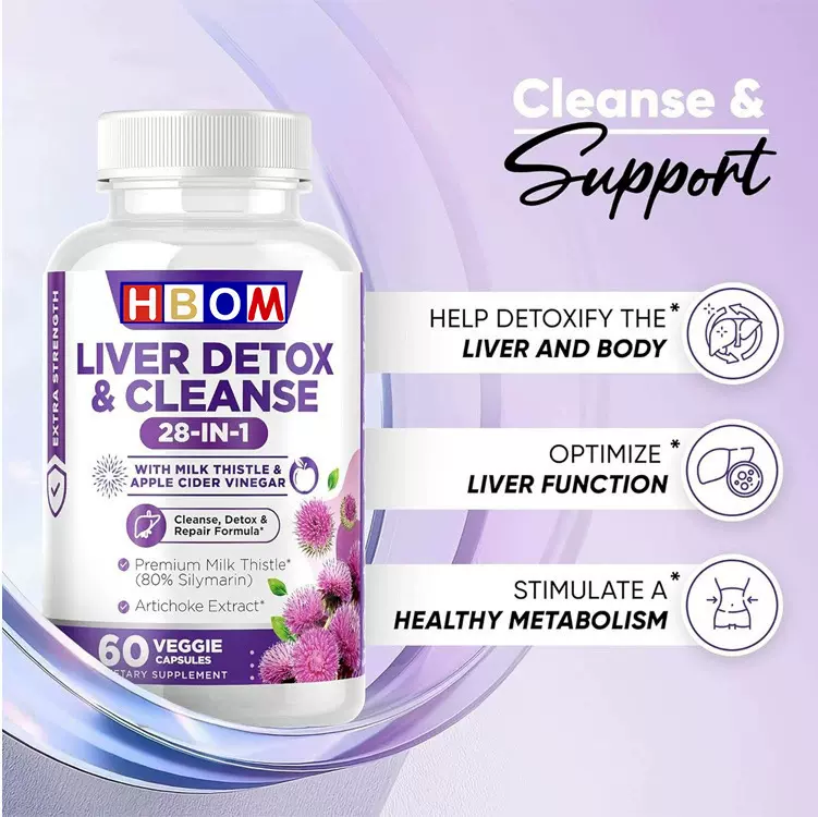 跨境供应Liver Cleanse&Detox Suppor肝脏清洁健康补充工厂OEM